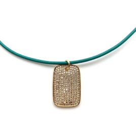 gold dog tag-magnetic dainty