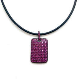 pink dog tag-magnetic dainty